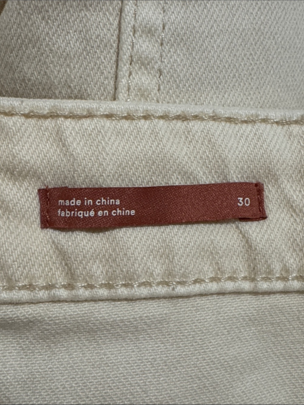 Anthropologie Pilcro The Breaker Relaxed Jeans Ivory Stretch Denim Barrel NWT-30 - Picture 11 of 14